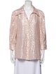 Stella McCartney Silk Lace Pattern Button-Up Top