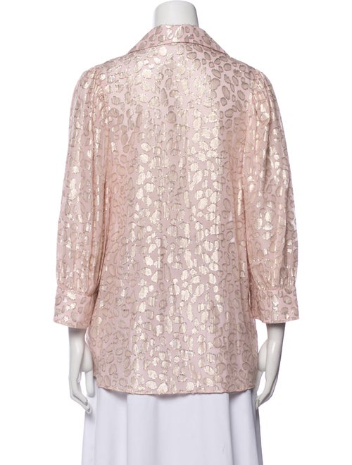 Stella McCartney Silk Lace Pattern Button-Up Top