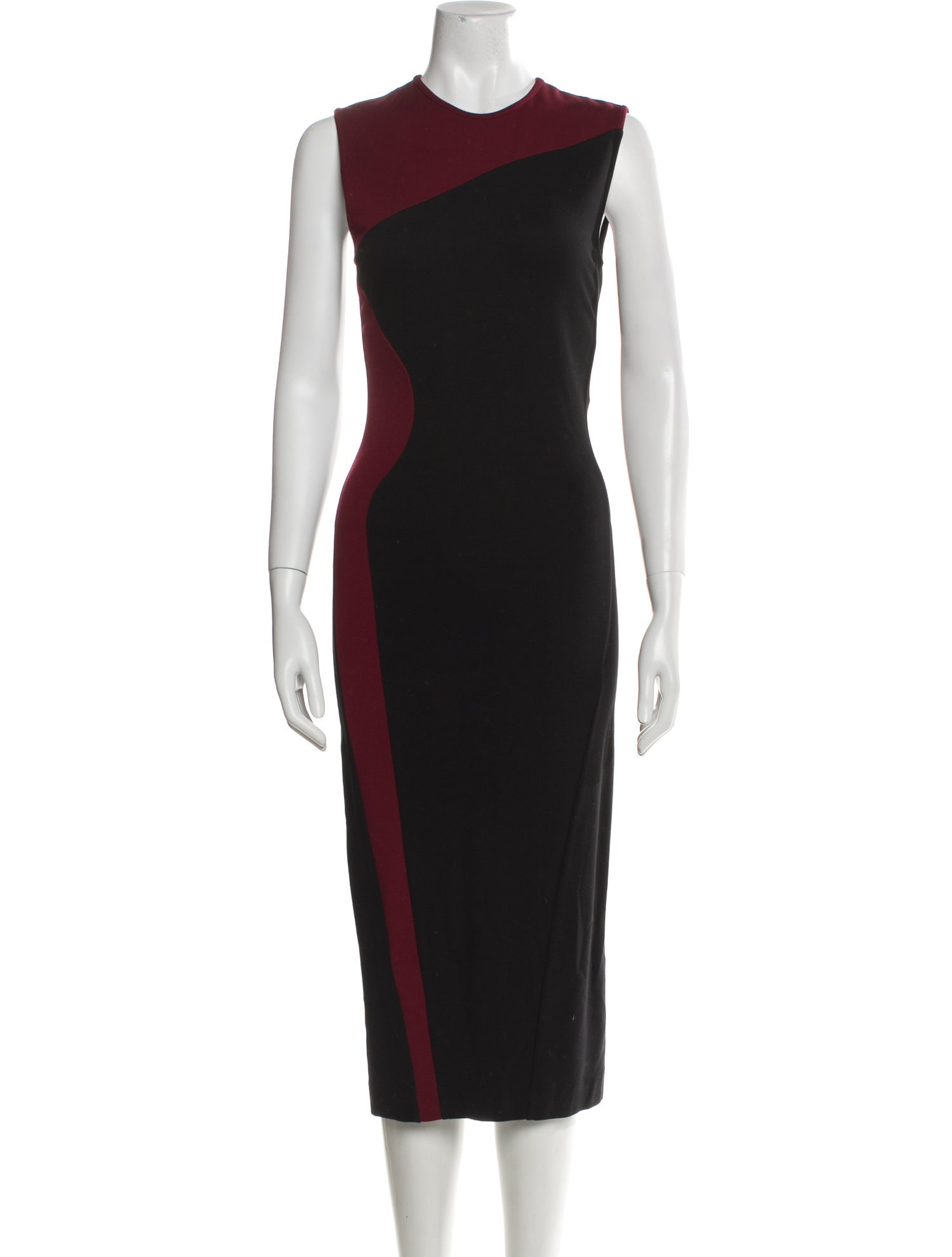 Stella McCartney Colorblock Pattern Midi Length Dress