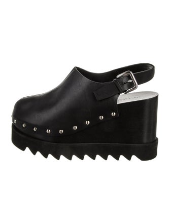 Stella McCartney Leather Studded Accents Slingback Flats