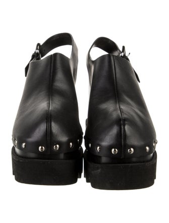Stella McCartney Leather Studded Accents Slingback Flats