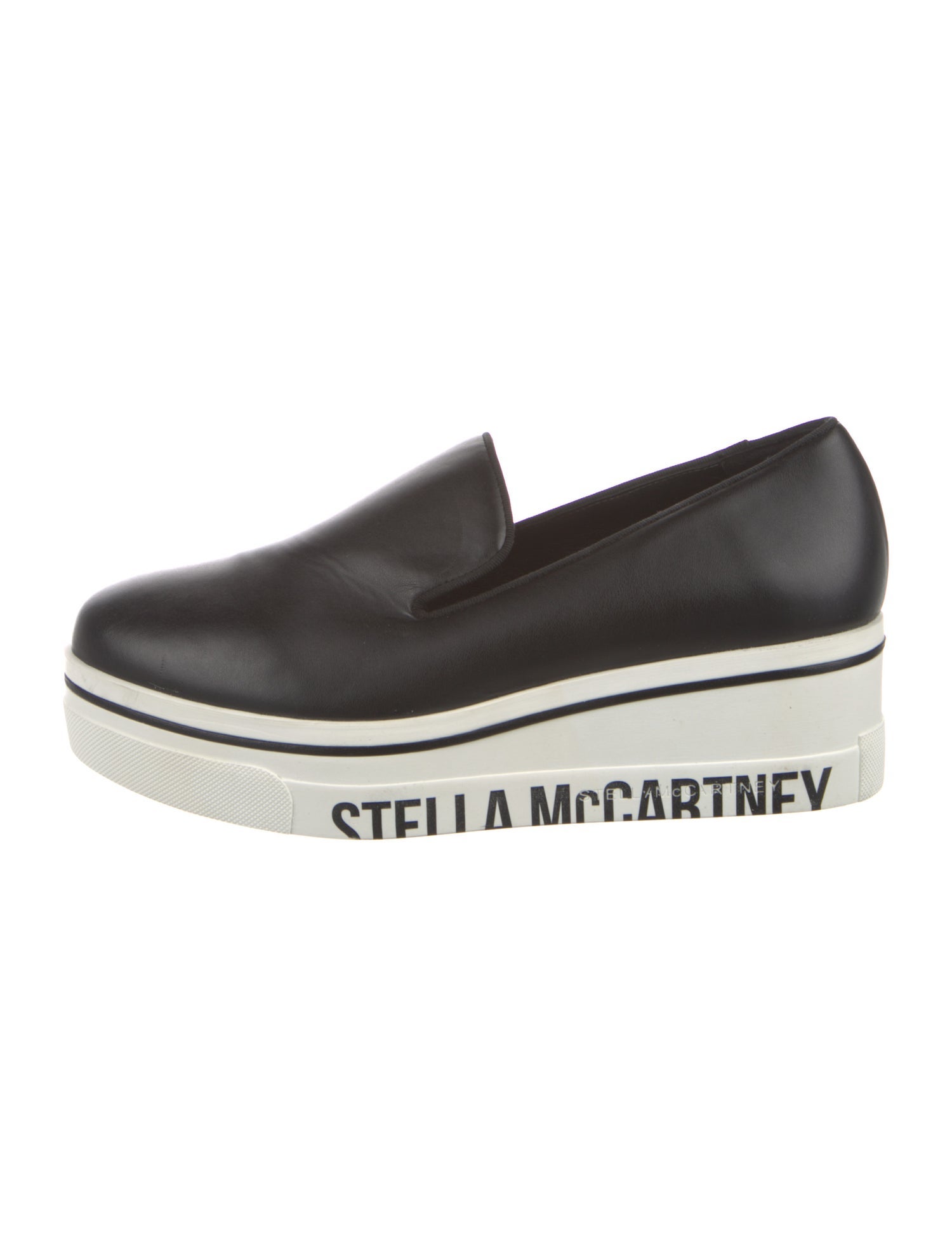 Stella McCartney Leather Grosgrain Trim Loafers