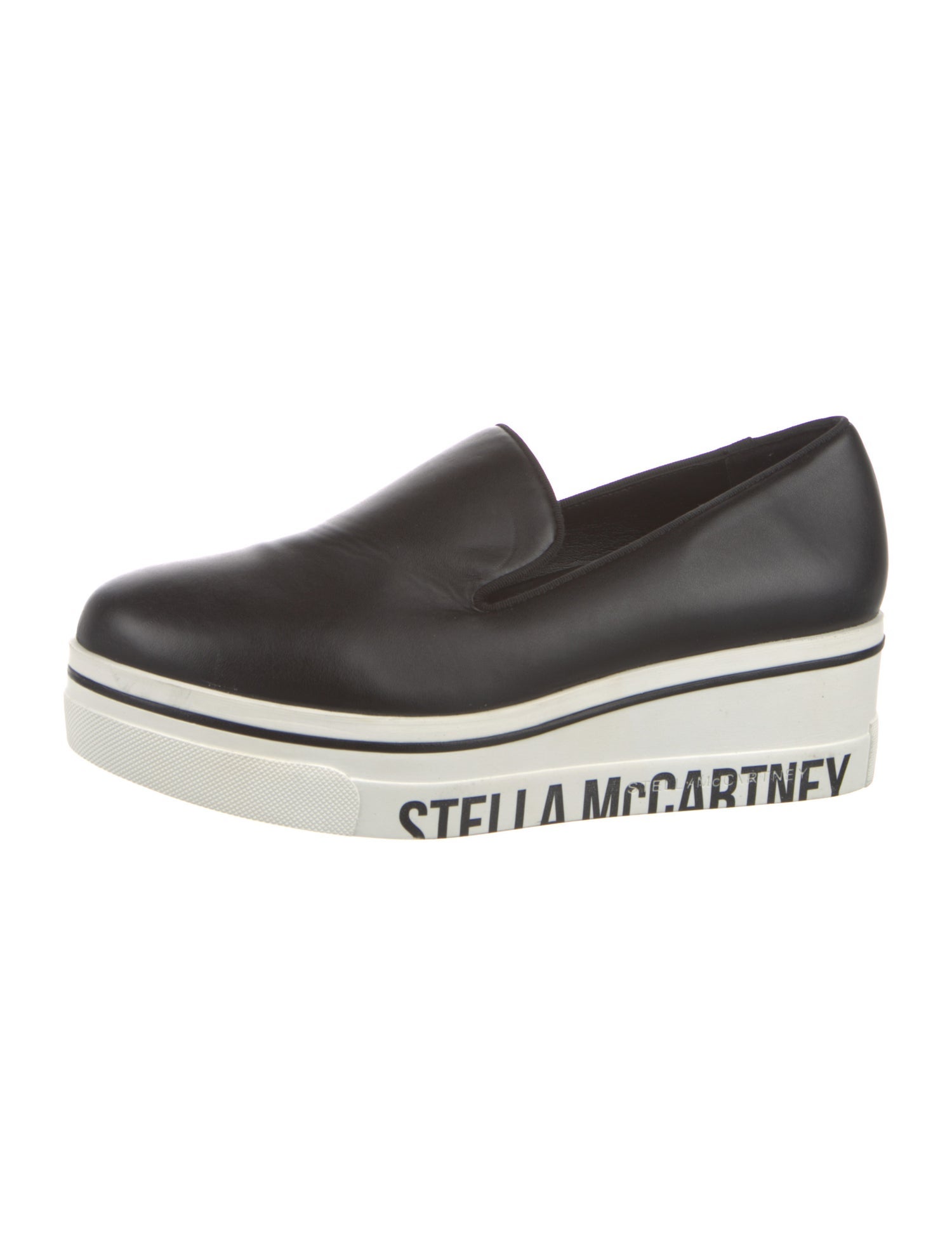 Stella McCartney Leather Grosgrain Trim Loafers