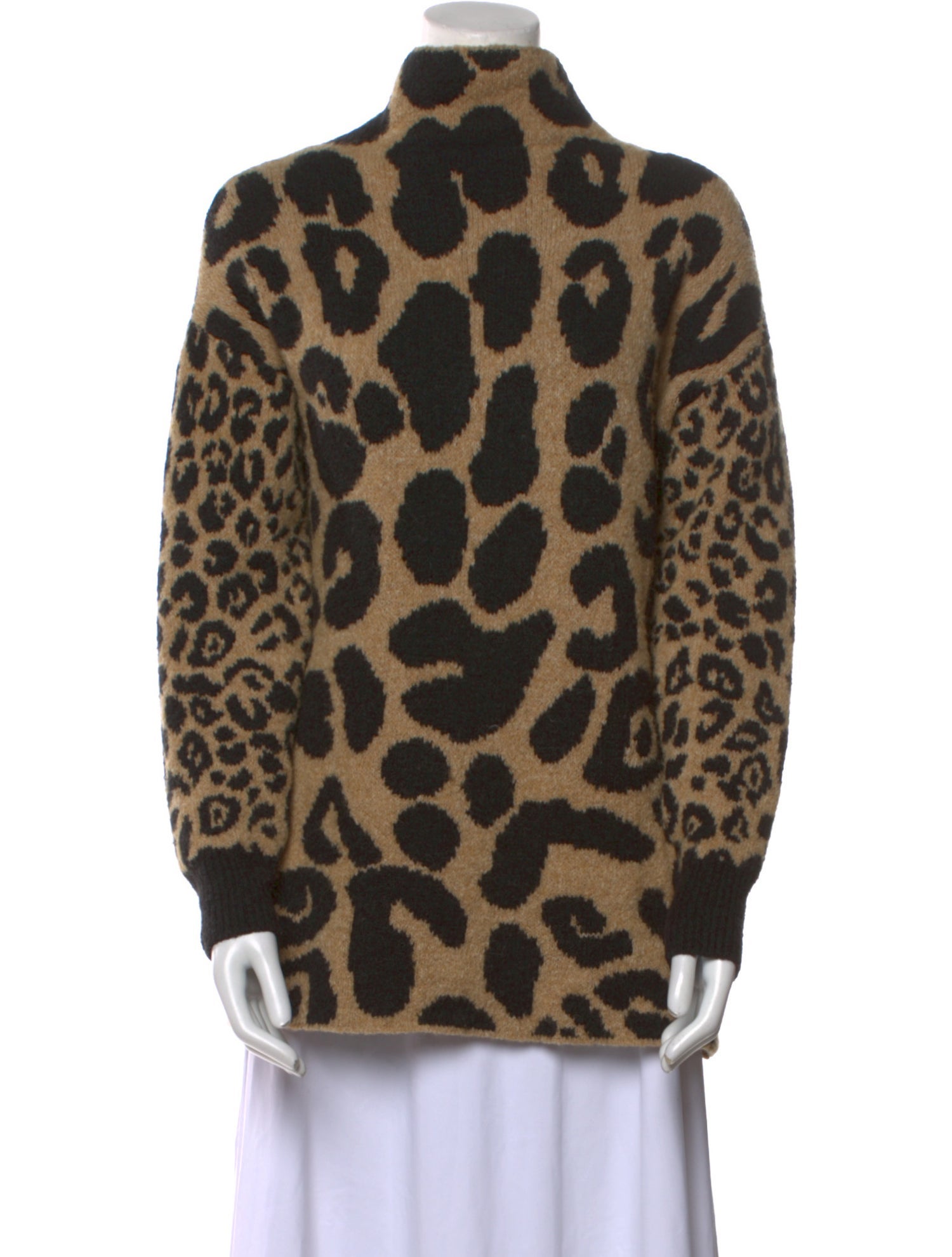 Stella McCartney Animal Print Turtleneck Sweater