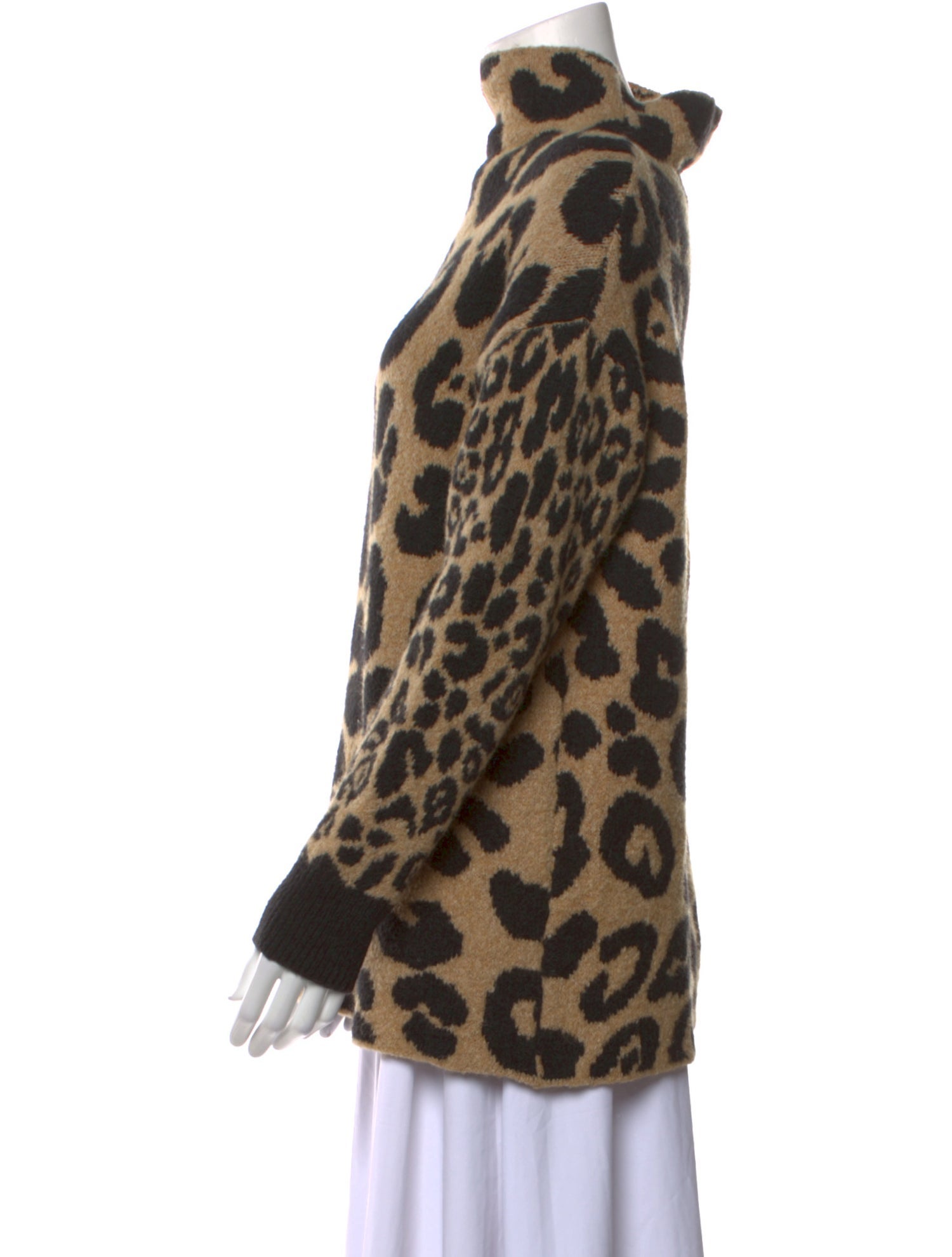 Stella McCartney Animal Print Turtleneck Sweater