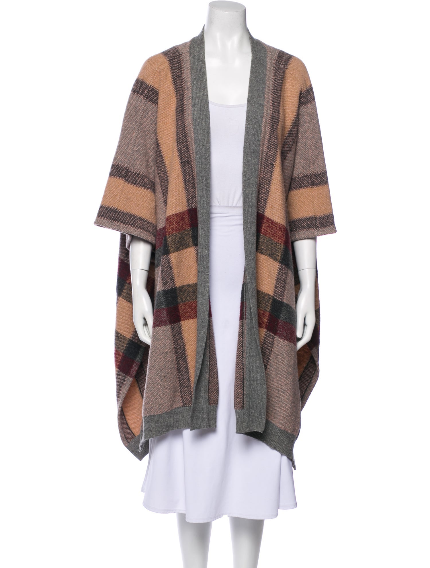 Stella McCartney Wool Plaid Print Coat
