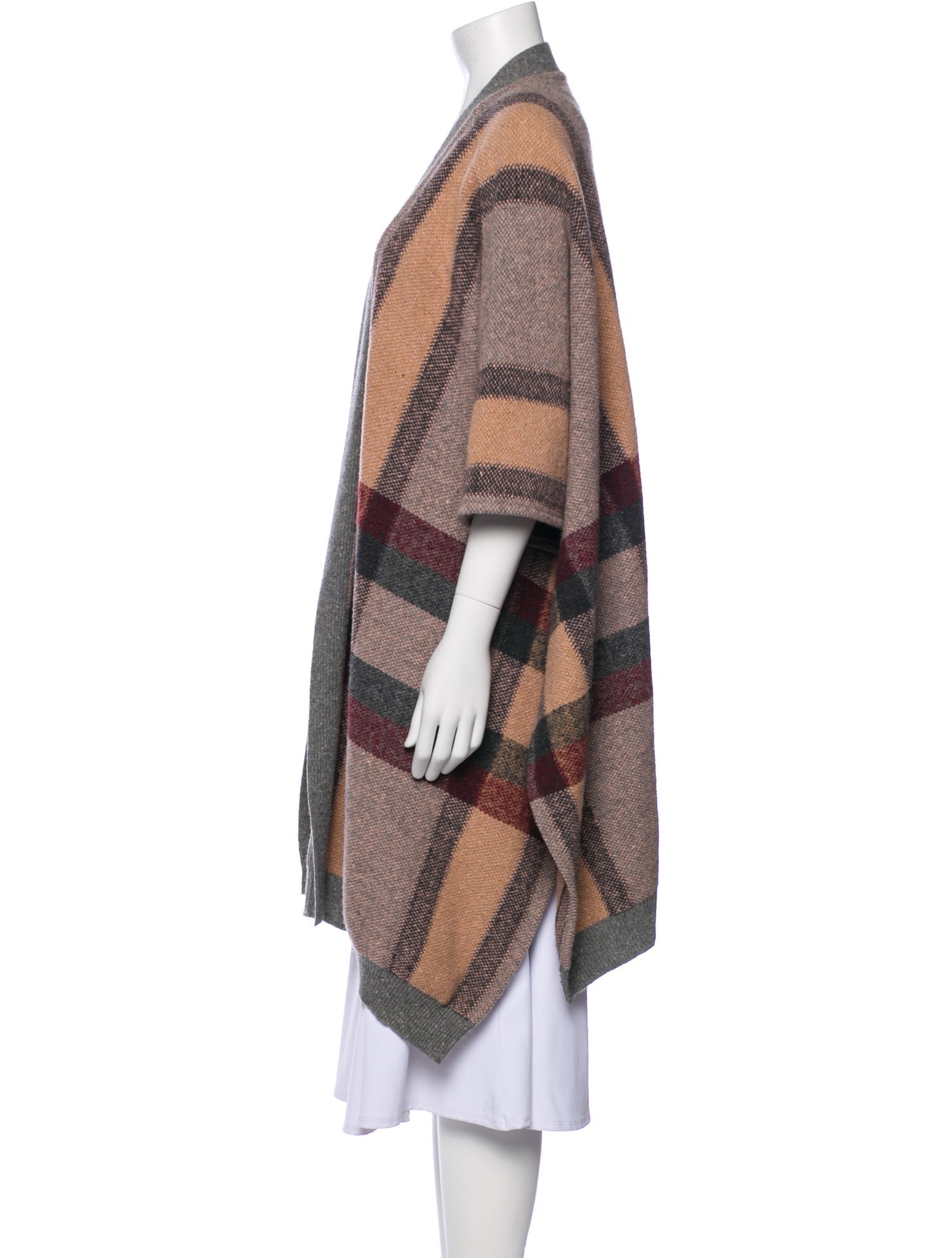Stella McCartney Wool Plaid Print Coat