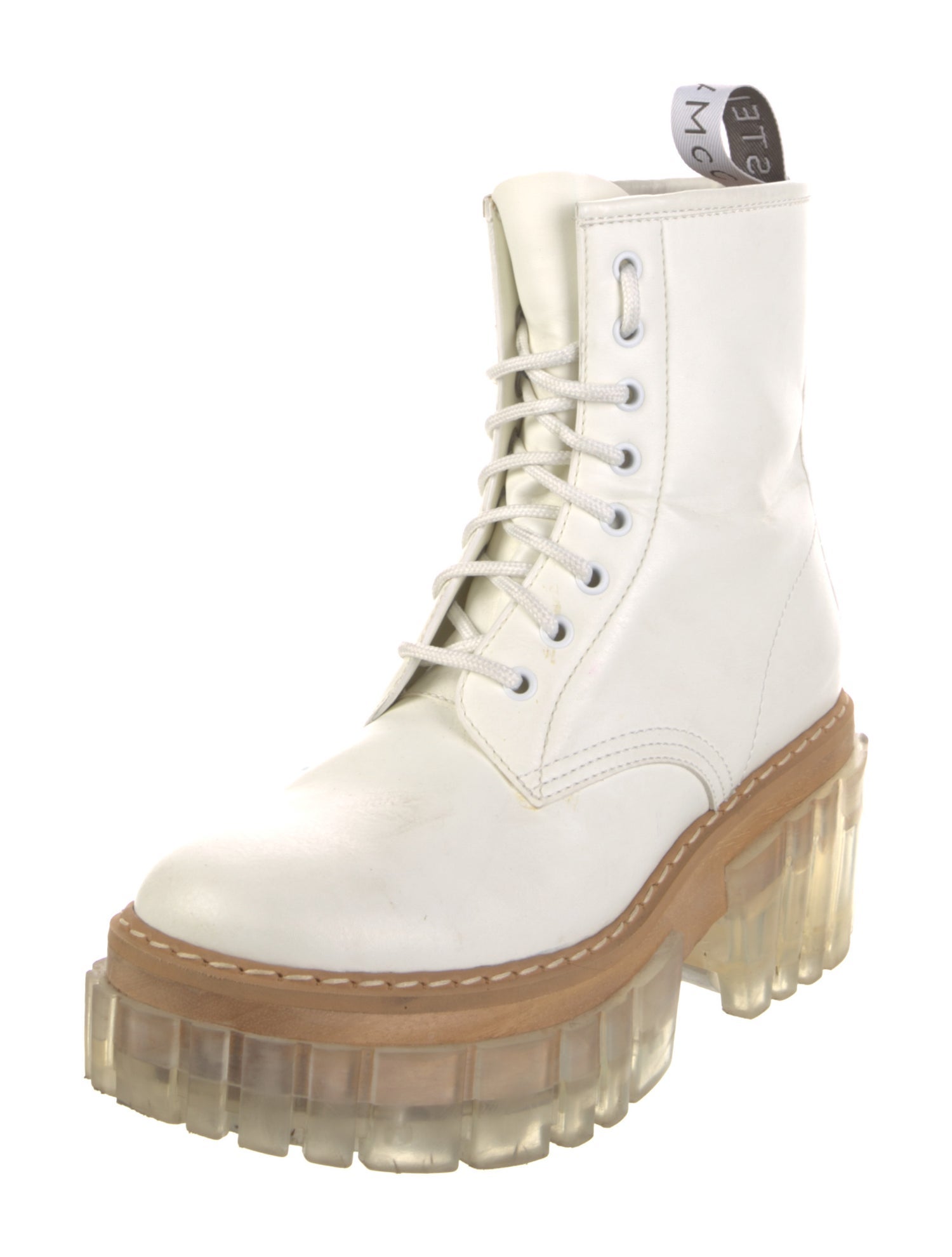 Stella McCartney Leather Combat Boots