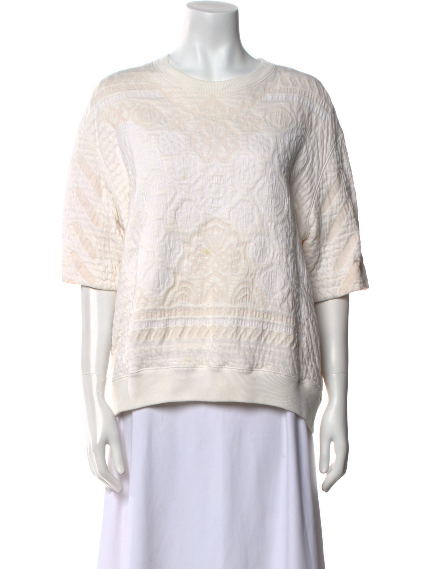 Stella McCartney Bateau Neckline Short Sleeve Sweatshirt