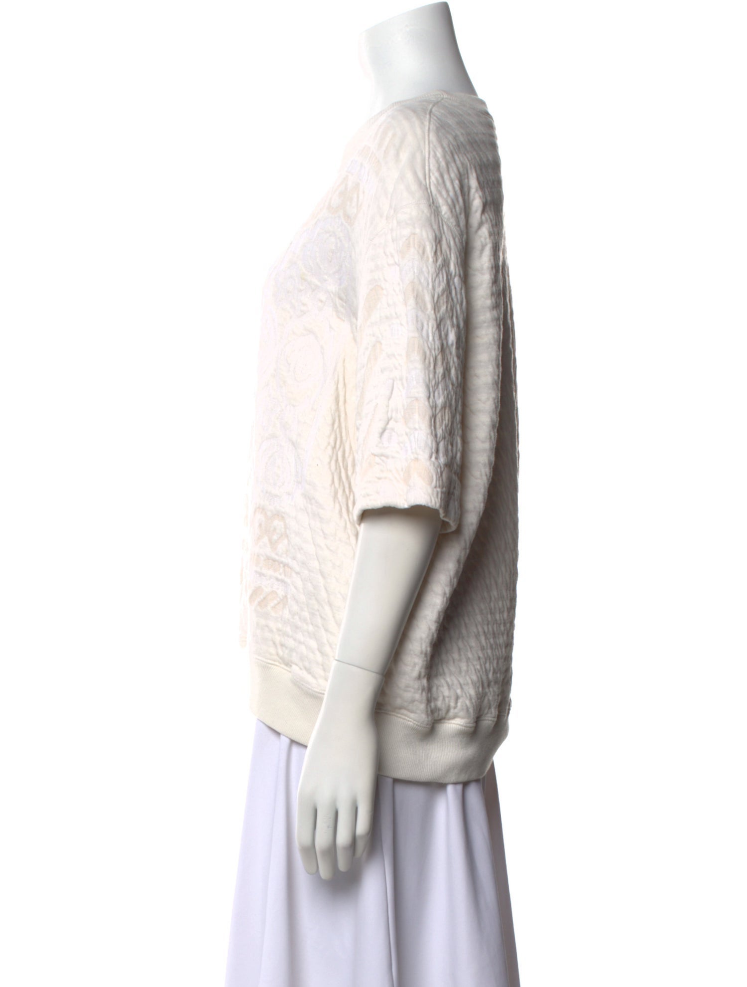 Stella McCartney Bateau Neckline Short Sleeve Sweatshirt