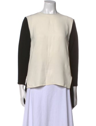 Stella McCartney Colorblock Pattern Bateau Neckline Top