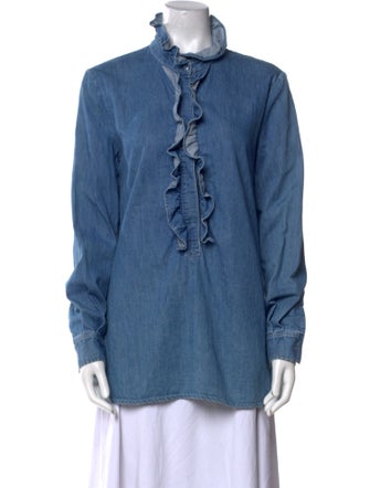 Stella McCartney Mock Neck Long Sleeve Sweatshirt