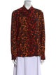Stella McCartney Silk Animal Print Button-Up Top