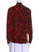 Stella McCartney Silk Animal Print Button-Up Top