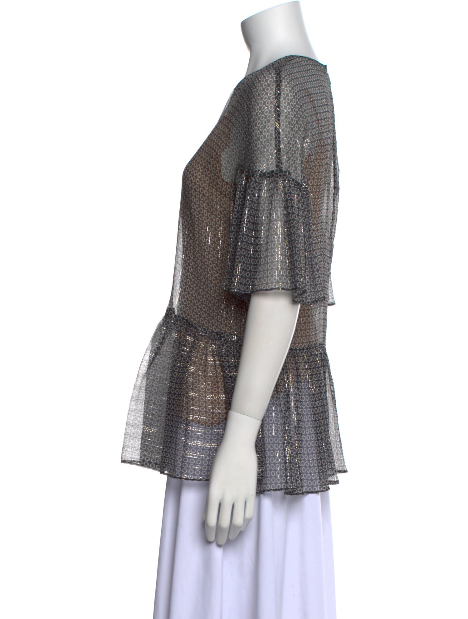 Stella McCartney Silk Polka Dot Print Top