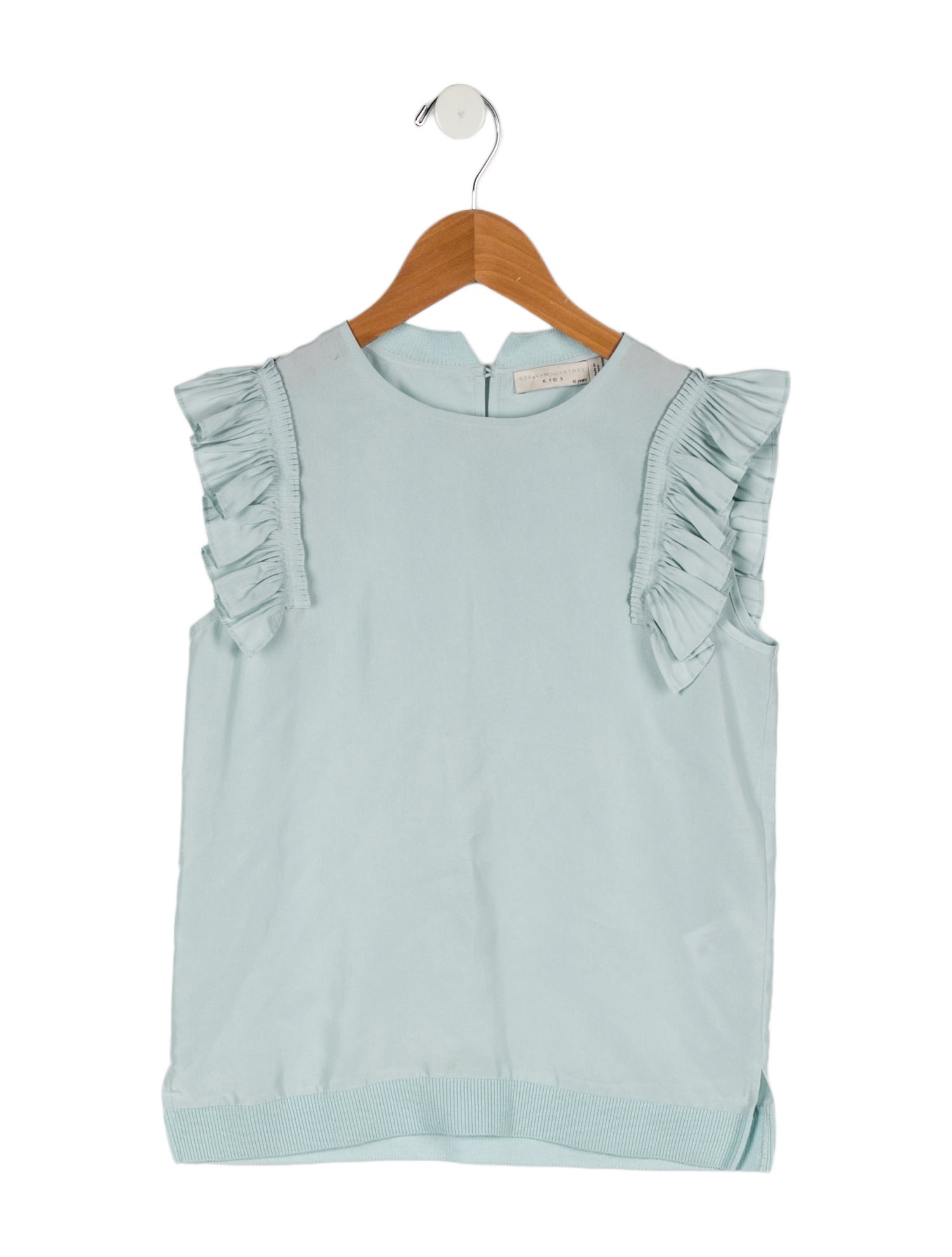 Stella McCartney Girls' Silk Ruffle Trim Blouse