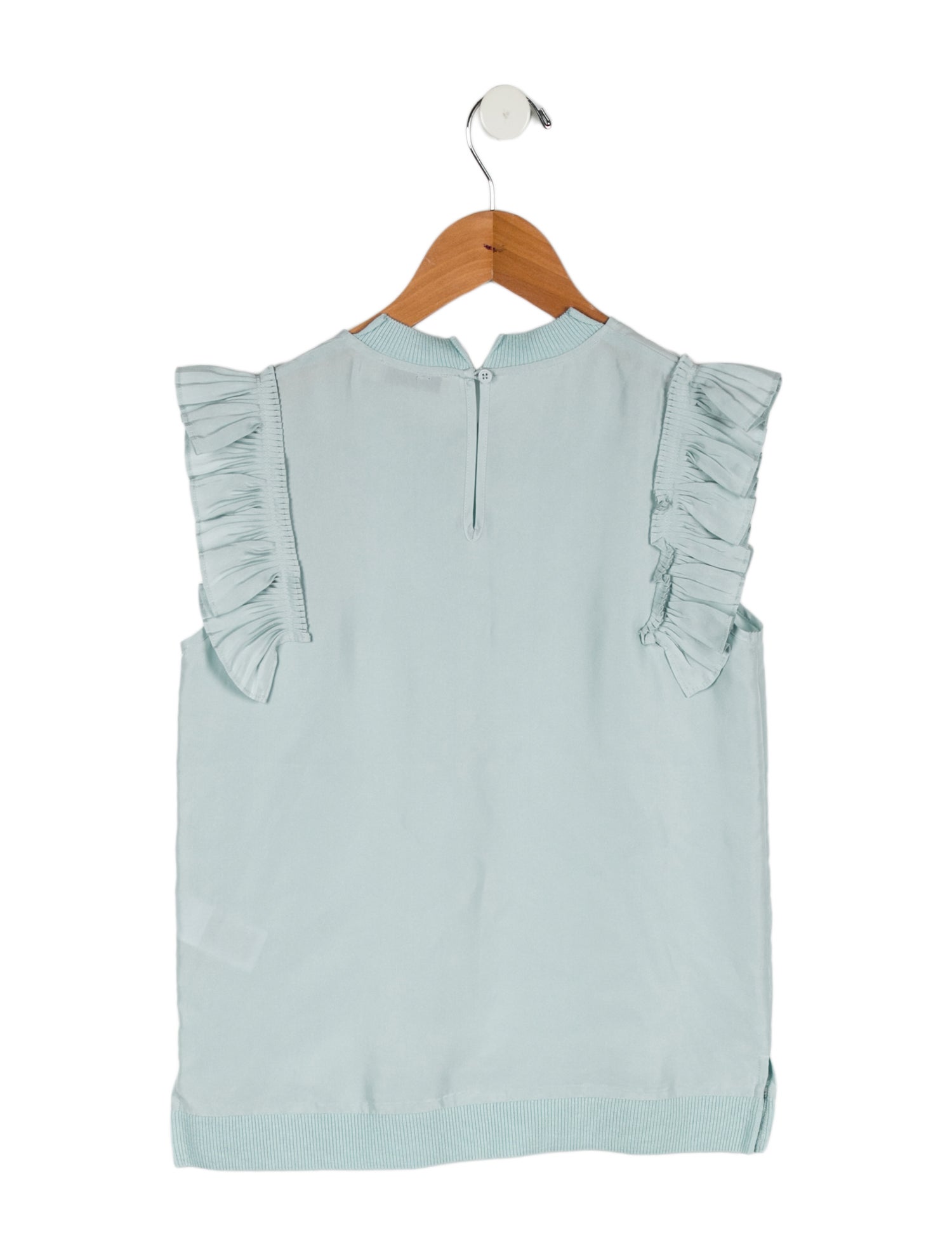 Stella McCartney Girls' Silk Ruffle Trim Blouse