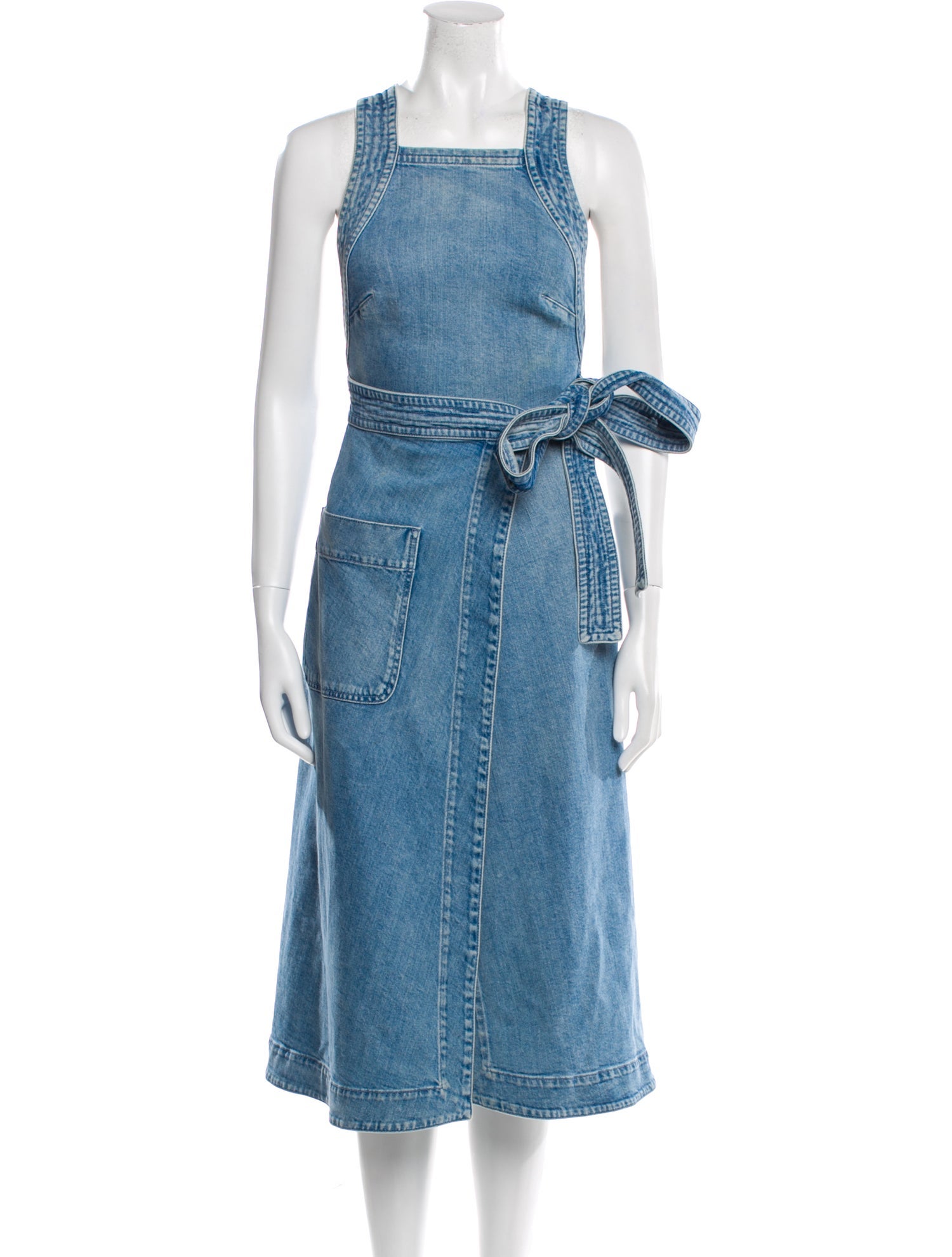 Stella McCartney Square Neckline Midi Length Dress