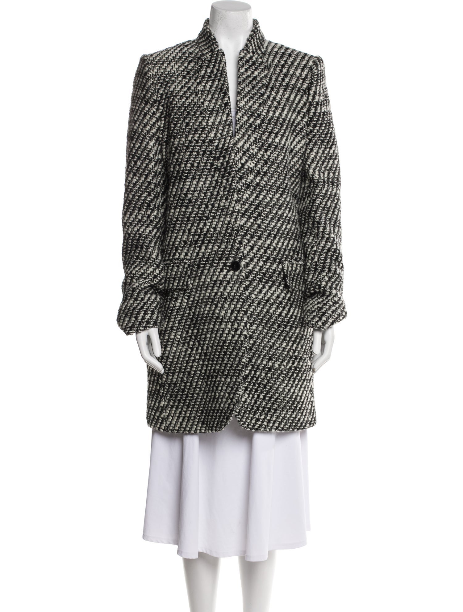 Stella McCartney Wool Tweed Pattern Coat