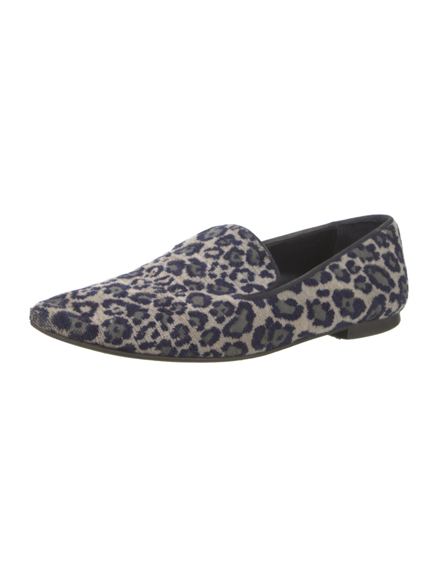 Stella McCartney Animal Print Grosgrain Trim Loafers