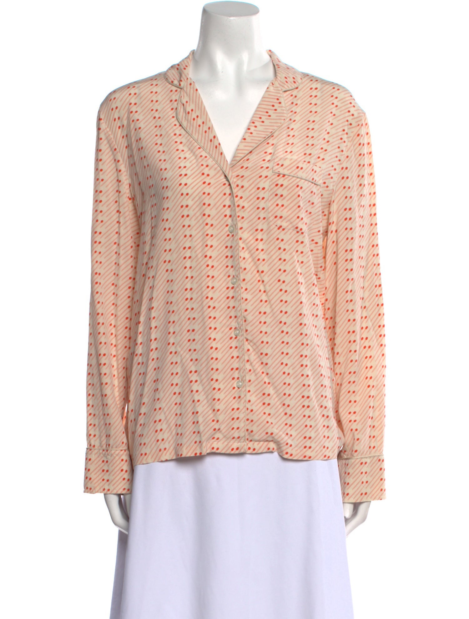 Stella McCartney Silk Polka Dot Print Blouse