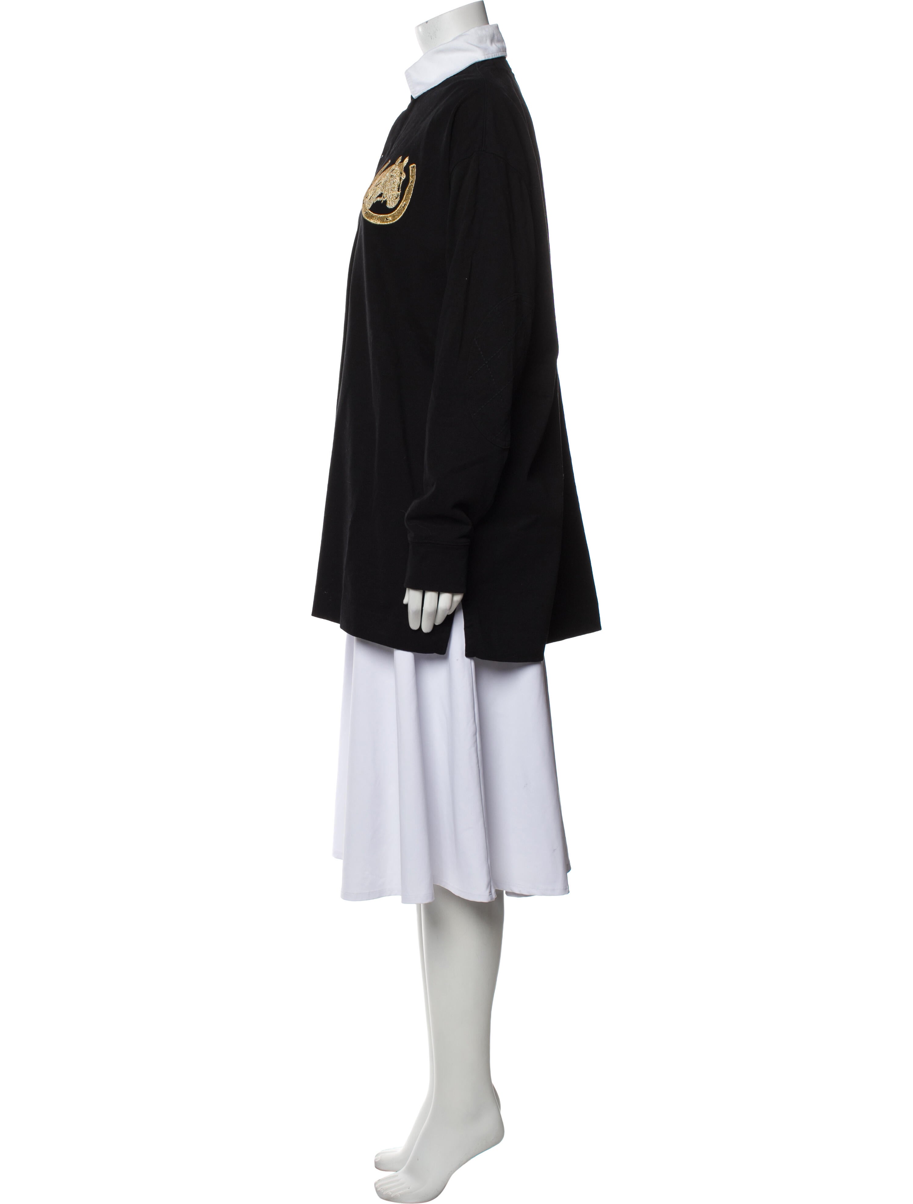 Stella McCartney Mock Neck Long Sleeve Sweatshirt