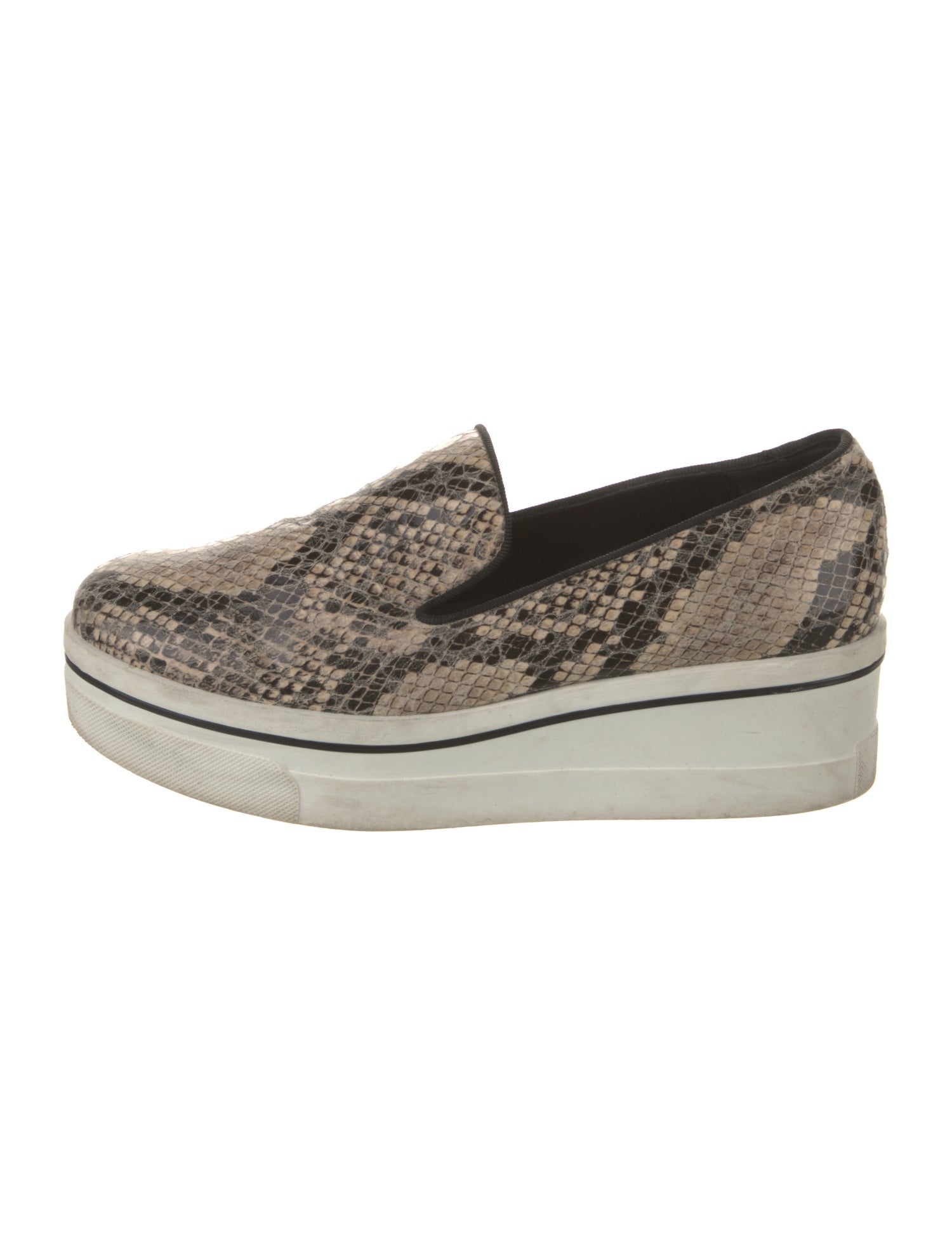 Stella McCartney Leather Animal Print Loafers