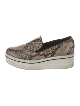 Stella McCartney Leather Animal Print Loafers