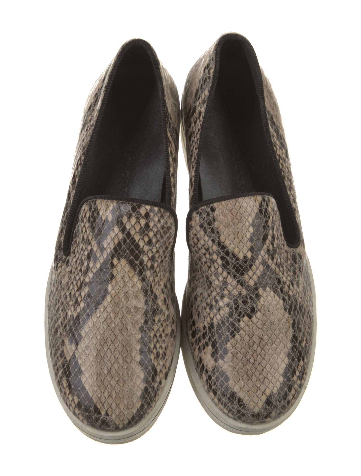 Stella McCartney Leather Animal Print Loafers
