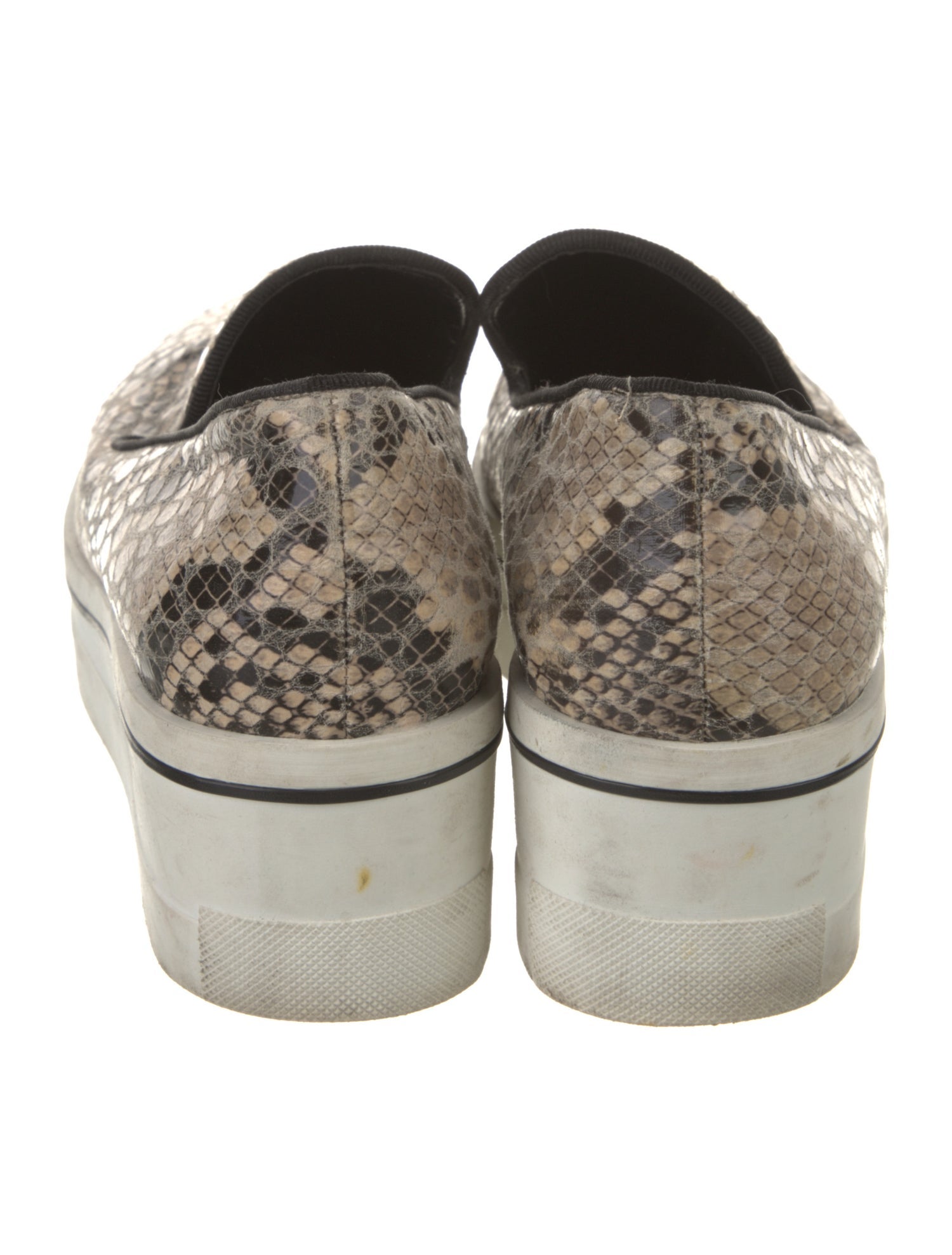 Stella McCartney Leather Animal Print Loafers