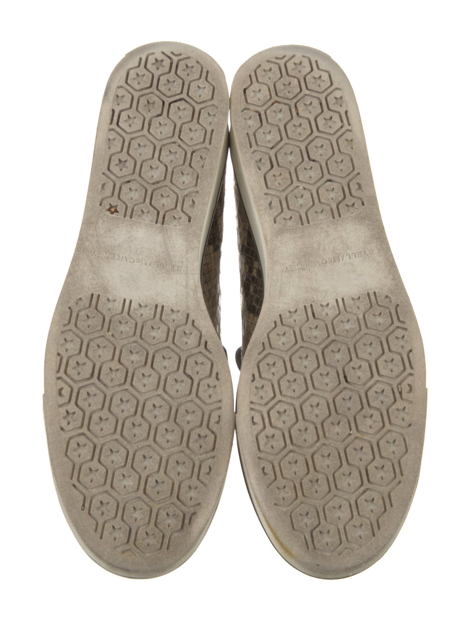Stella McCartney Leather Animal Print Loafers