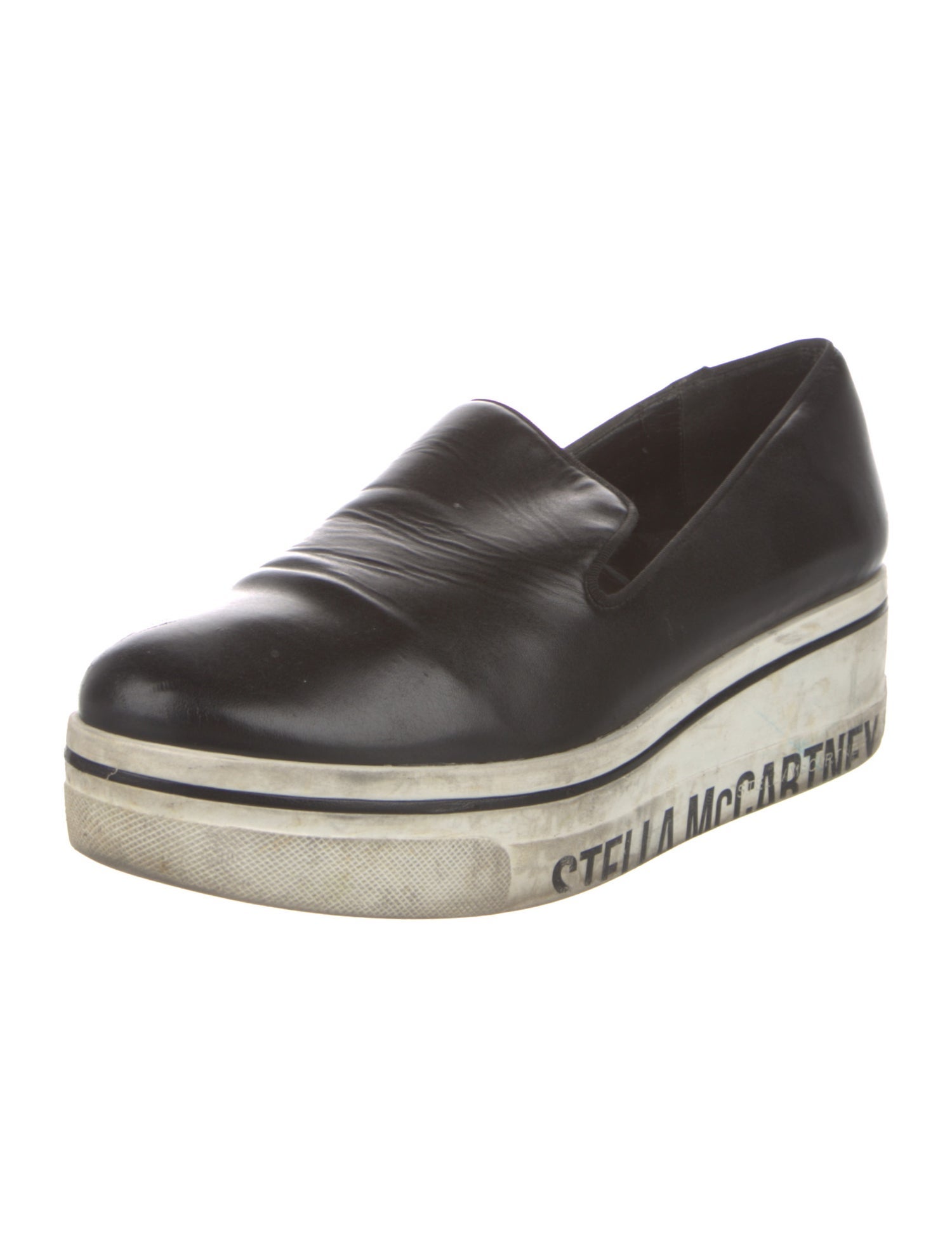 Stella McCartney Leather Grosgrain Trim Sneakers