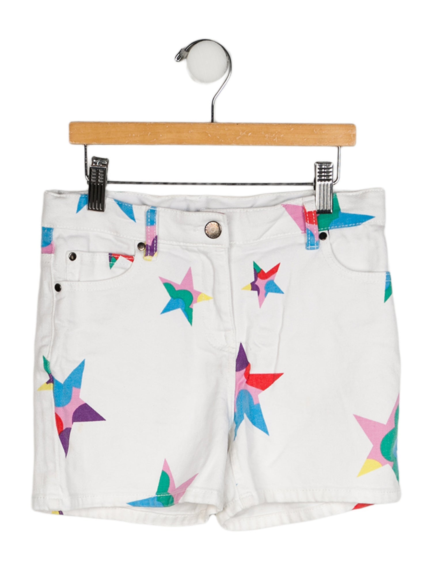 Stella McCartney Girls' " Star" Printed Denim Shorts