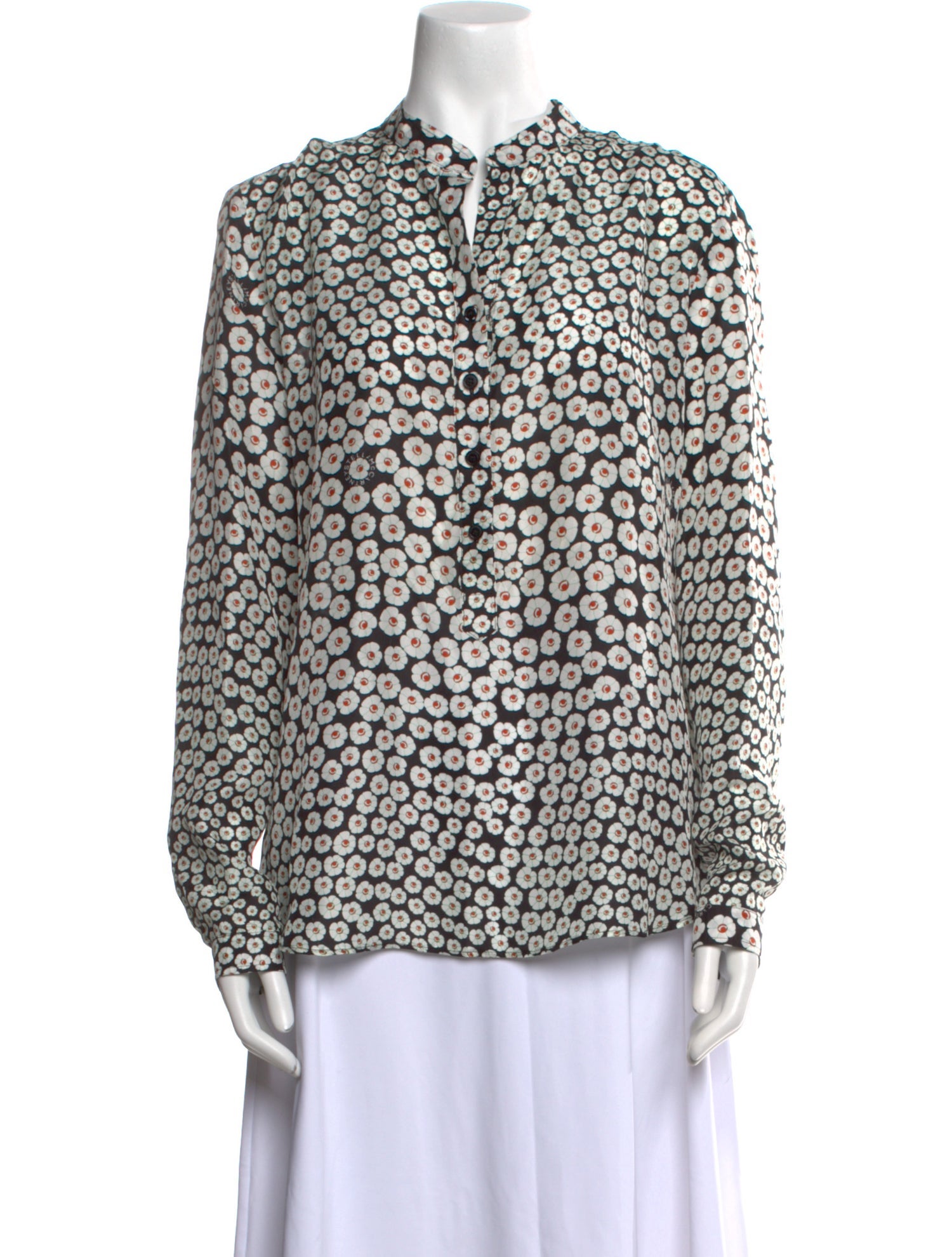 Stella McCartney Silk Animal Print Blouse