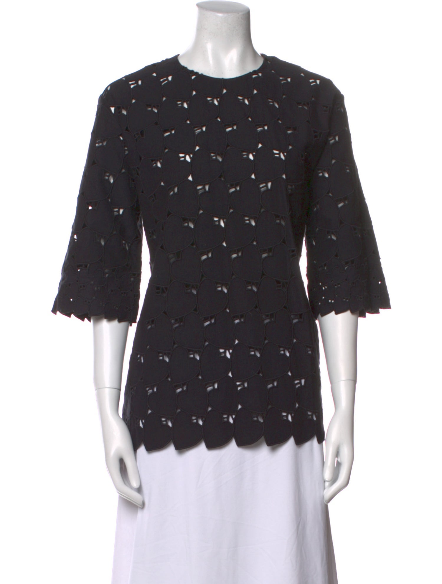 Stella McCartney Crew Neck Three-Quarter Sleeve Top