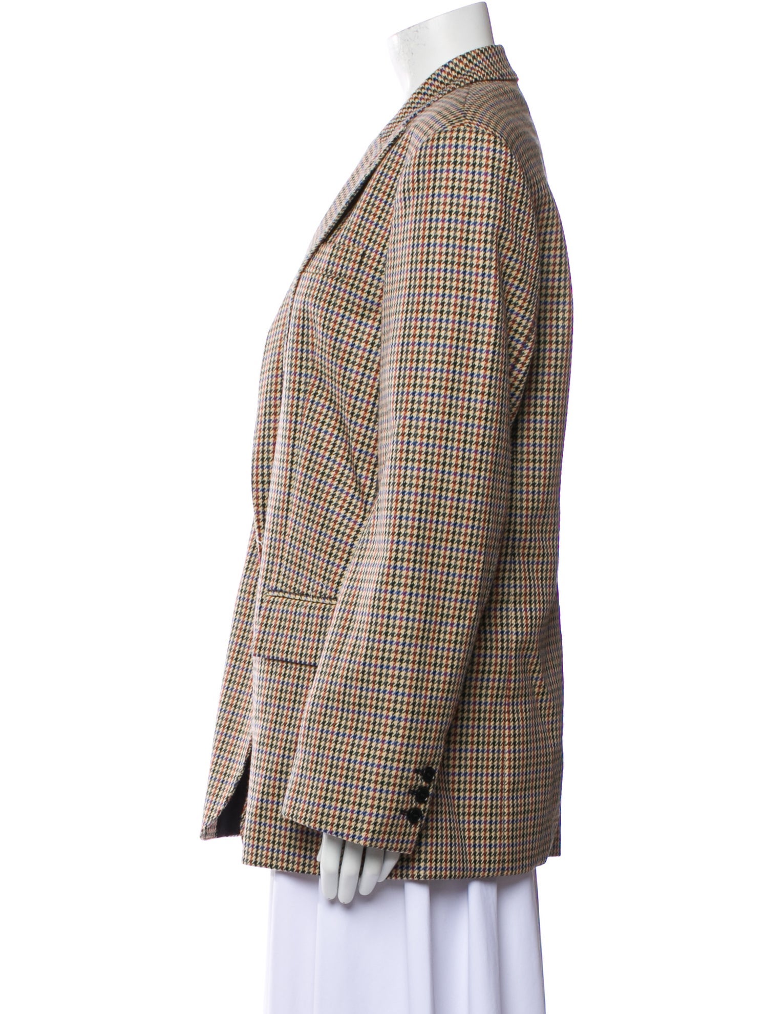 Stella McCartney Wool Plaid Print Blazer