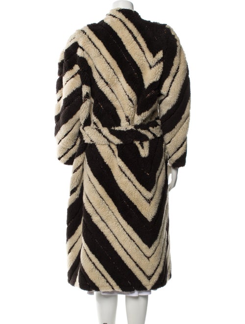 Stella McCartney Wool Printed Faux Fur Coat