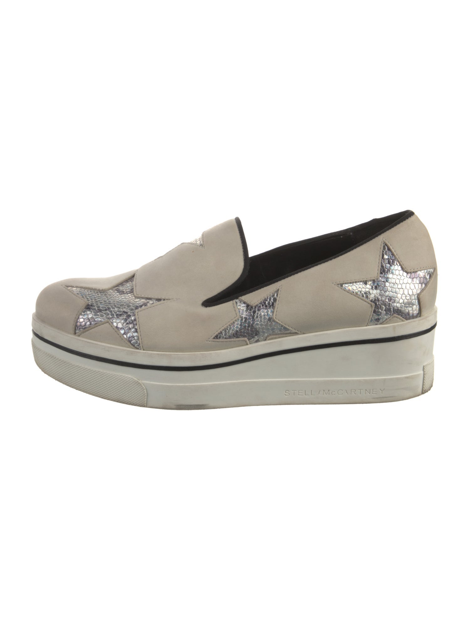 Stella McCartney Vegetarian Suede Wedge Sneakers