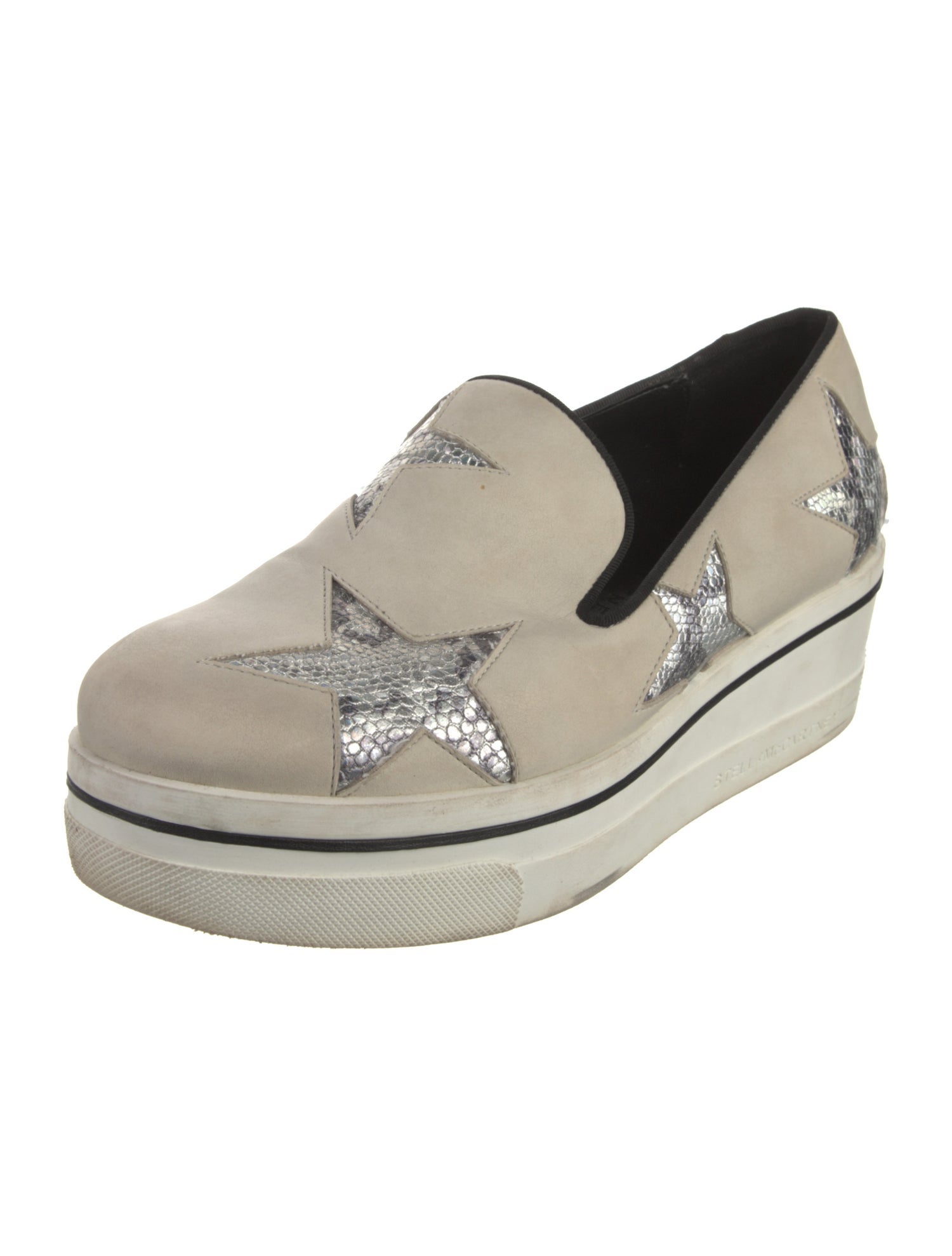 Stella McCartney Vegetarian Suede Wedge Sneakers