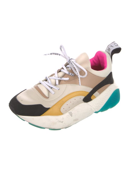 Stella McCartney Leather Colorblock Pattern Chunky Sneakers