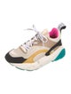 Stella McCartney Leather Colorblock Pattern Chunky Sneakers