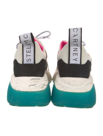 Stella McCartney Leather Colorblock Pattern Chunky Sneakers