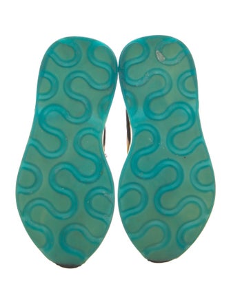 Stella McCartney Leather Colorblock Pattern Chunky Sneakers