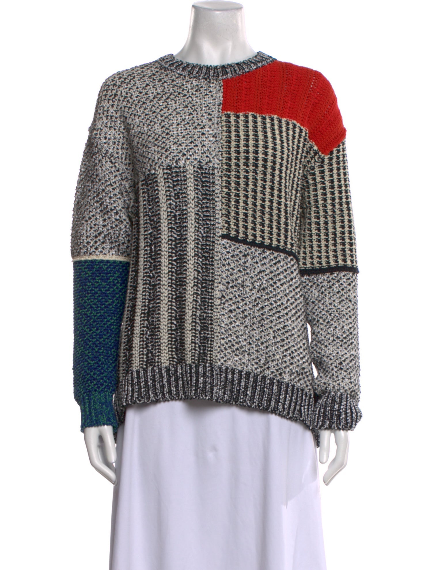 Stella McCartney Tweed Pattern Crew Neck Sweater