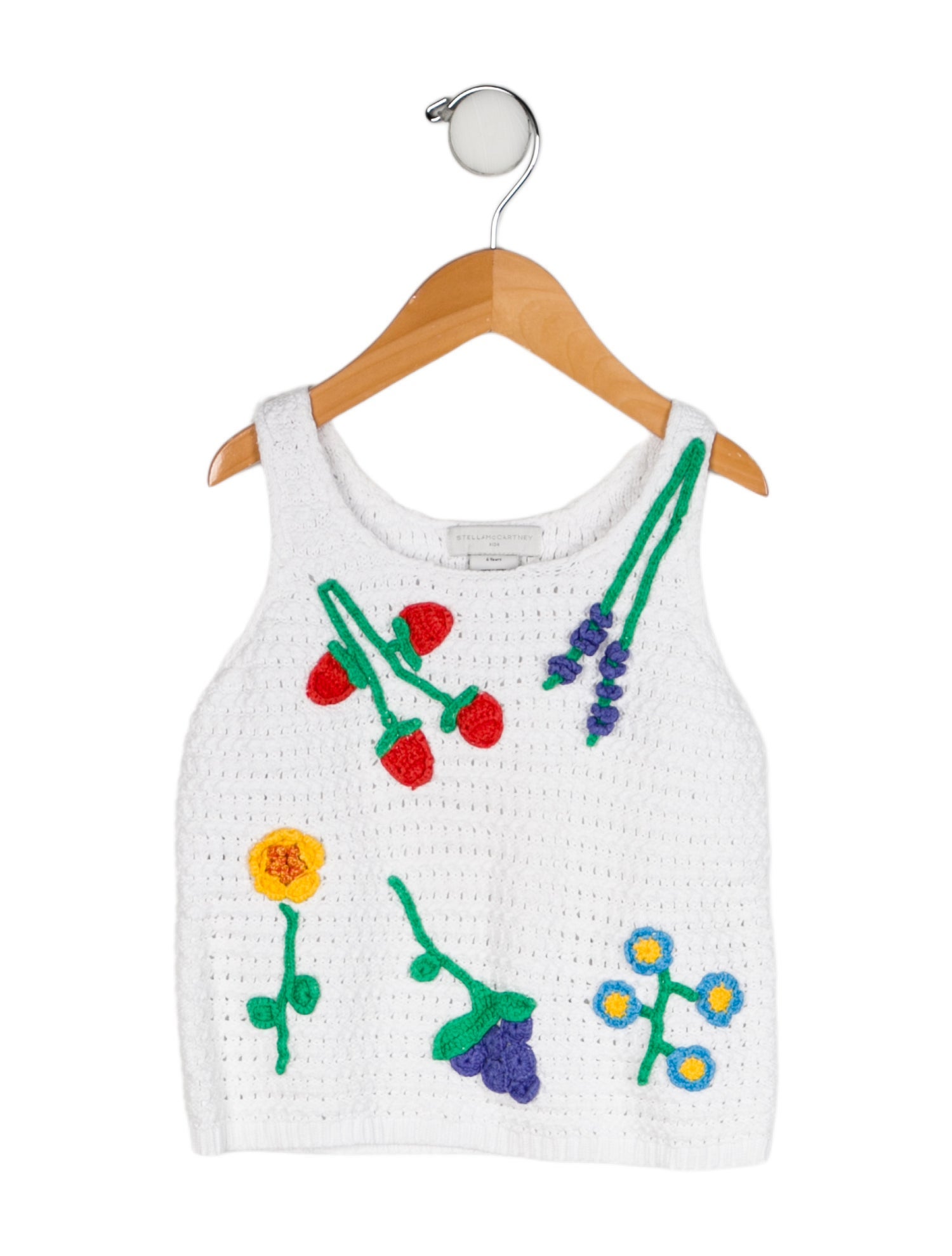 Stella McCartney Toddler Girls' Patterned Crochet Sleeveless Top