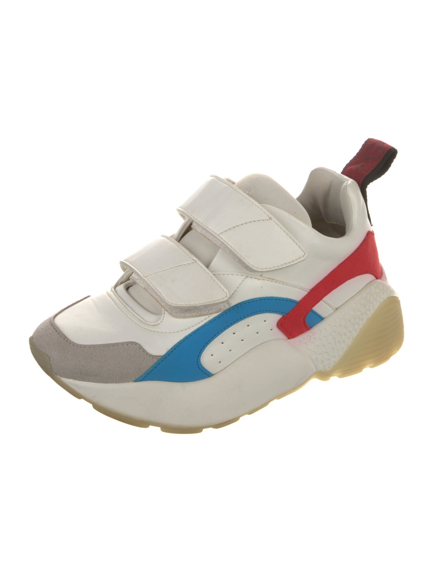 Stella McCartney Vegetarian Leather Colorblock Pattern Chunky Sneakers
