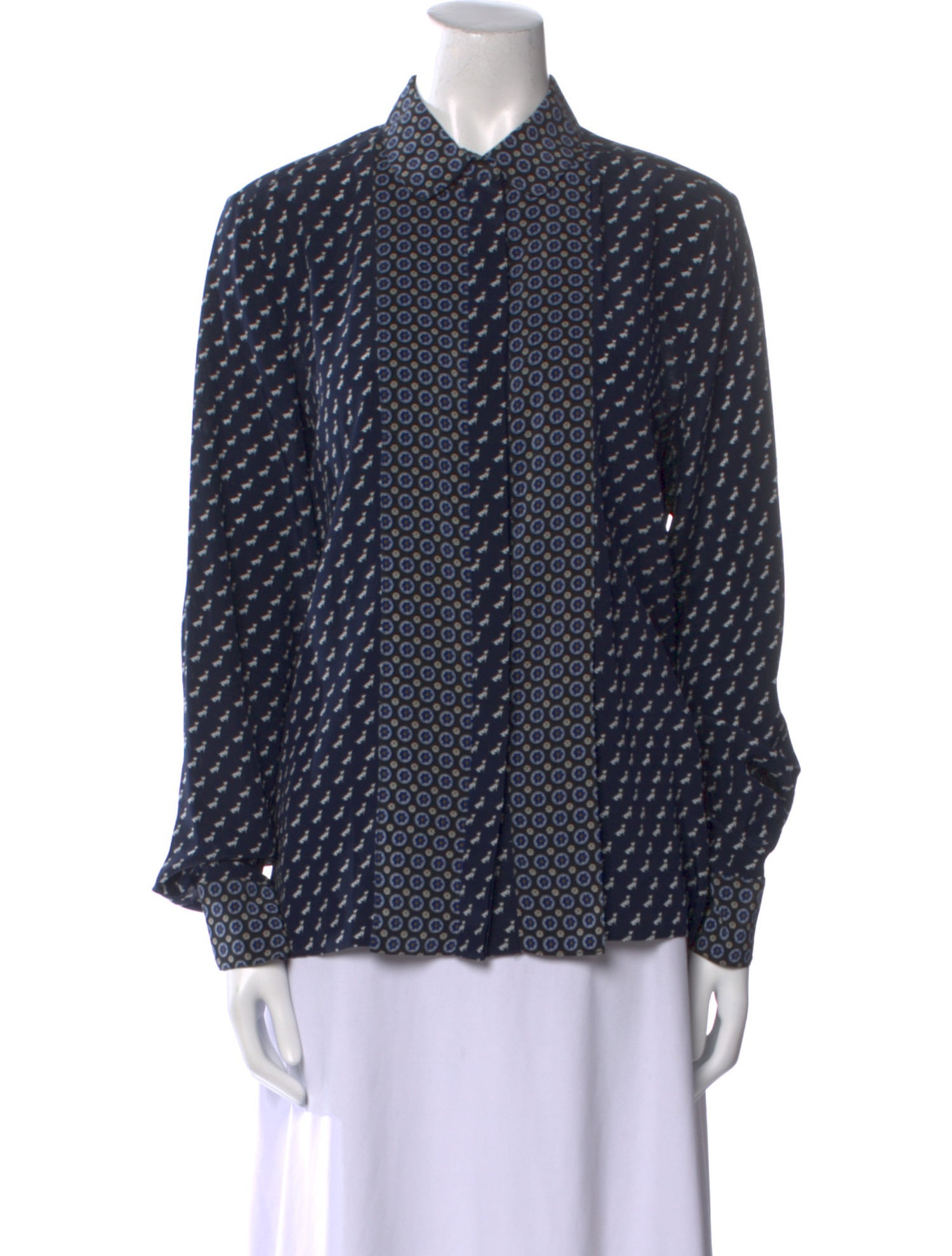 Stella McCartney Silk Printed Button-Up Top