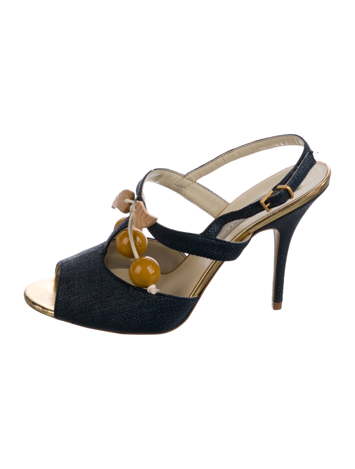 Stella McCartney Beaded Accents Slingback Sandals