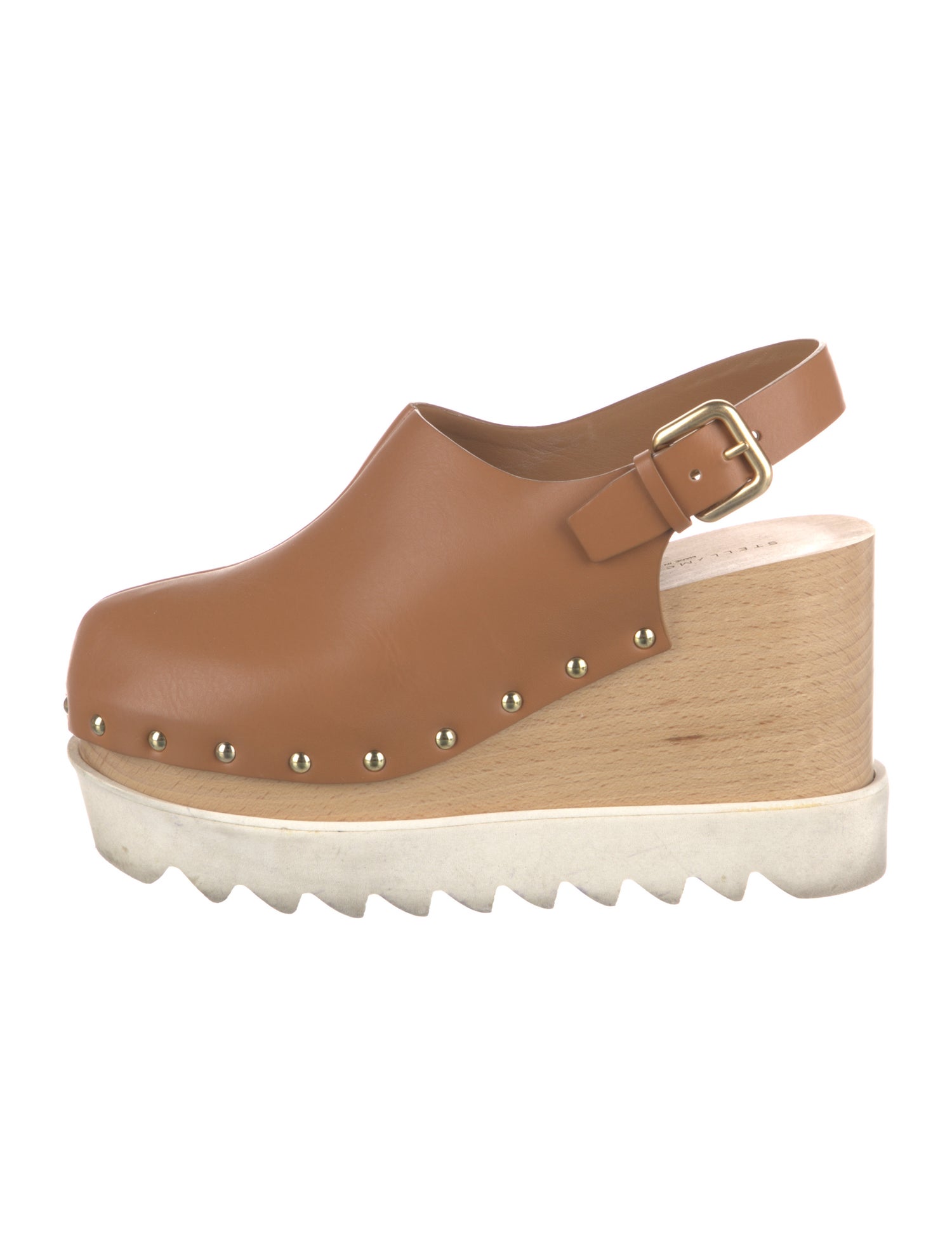 Stella McCartney Leather Studded Accents Slingback Flats