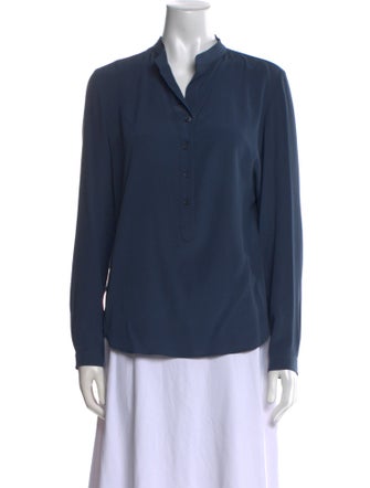Stella McCartney Silk V-Neck Button-Up Top